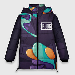 Куртка зимняя женская PUBG graffity splash, цвет: 3D-черный