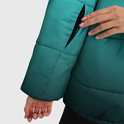 Куртка зимняя женская Силуэт лисы на градиентном фоне, цвет: 3D-черный — фото 2