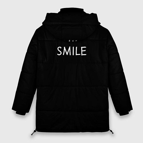 Женская зимняя куртка Рисунок в стиле граффити Smile / 3D-Черный – фото 2