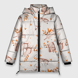 Куртка зимняя женская Пляжный паттерн, цвет: 3D-красный