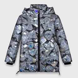 Куртка зимняя женская Россыпь бриллиантов, цвет: 3D-черный