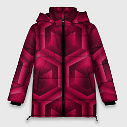 Женская зимняя куртка Многоугольник и куб