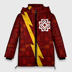 Куртка зимняя женская Breaking Benjamin гитары и молния, цвет: 3D-черный