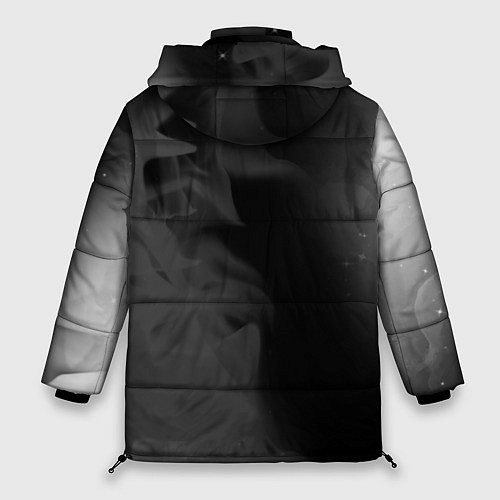 Женская зимняя куртка Tomb Raider glitch на темном фоне: по-вертикали / 3D-Черный – фото 2