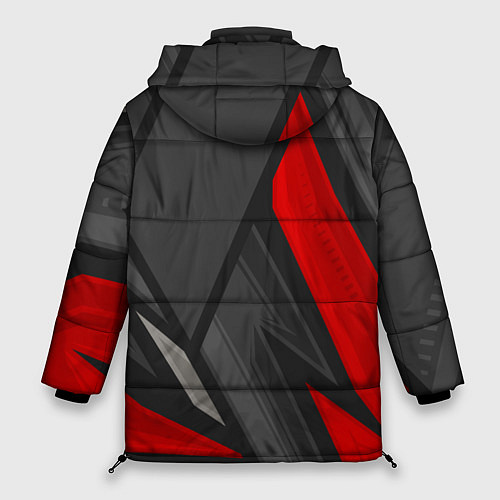 Женская зимняя куртка Suzuki sports racing / 3D-Черный – фото 2