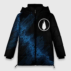 Куртка зимняя женская Thousand Foot Krutch звуковая волна, цвет: 3D-черный
