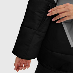 Куртка зимняя женская Бмв - классический черный, цвет: 3D-светло-серый — фото 2
