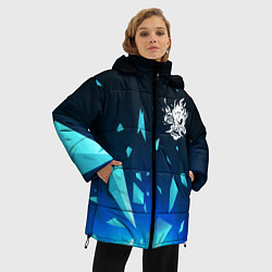 Куртка зимняя женская Cyberpunk 2077 взрыв частиц, цвет: 3D-черный — фото 2