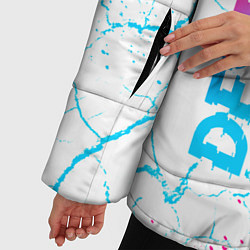 Куртка зимняя женская Destiny neon gradient style: надпись, символ, цвет: 3D-черный — фото 2