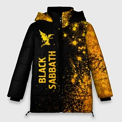 Куртка зимняя женская Black Sabbath - gold gradient: по-вертикали, цвет: 3D-черный
