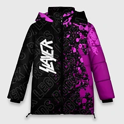 Куртка зимняя женская Slayer rock legends: по-вертикали, цвет: 3D-черный