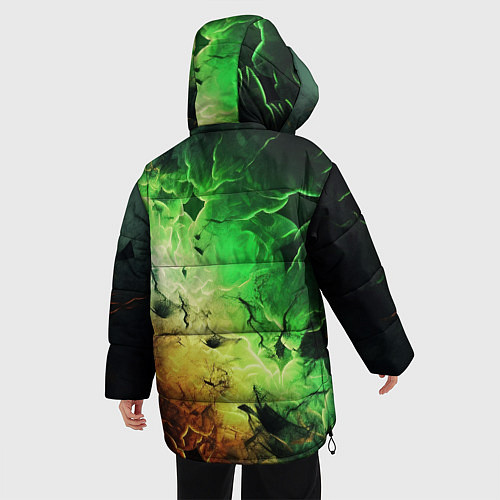 Женская зимняя куртка Зеленый взрыв / 3D-Светло-серый – фото 4