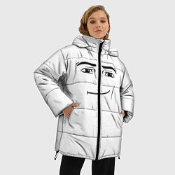 Куртка зимняя женская Одежда Man Face Roblox, цвет: 3D-светло-серый — фото 2