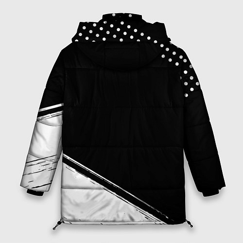 Женская зимняя куртка Foo Fighters и рок символ на темном фоне / 3D-Черный – фото 2