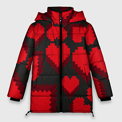 Женская зимняя куртка Pixel hearts