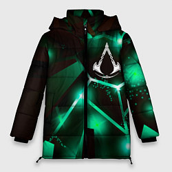 Куртка зимняя женская Assassins Creed разлом плит, цвет: 3D-черный