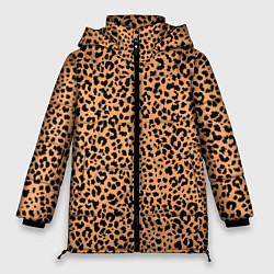Женская зимняя куртка Оранжевое леопардовое поле