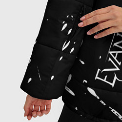 Куртка зимняя женская Evanescence и рок символ на темном фоне, цвет: 3D-черный — фото 2