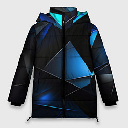 Женская зимняя куртка Blue black texture