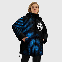 Куртка зимняя женская My Chemical Romance звуковая волна, цвет: 3D-черный — фото 2
