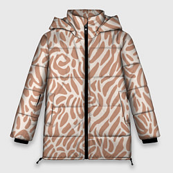 Куртка зимняя женская Африканский пятнистый узор, цвет: 3D-черный