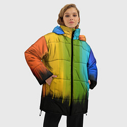 Куртка зимняя женская Летняя радуга, цвет: 3D-светло-серый — фото 2