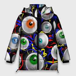 Куртка зимняя женская Глазы, цвет: 3D-светло-серый