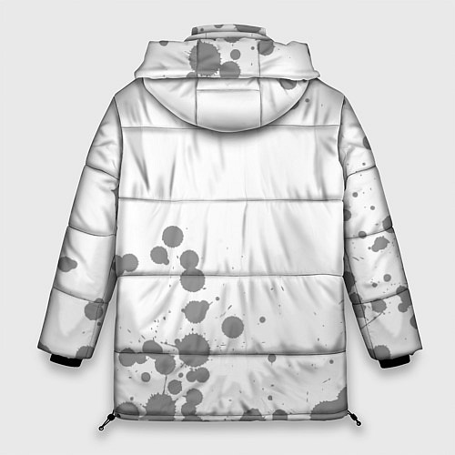 Женская зимняя куртка JoJo Bizarre Adventure glitch на светлом фоне: над / 3D-Черный – фото 2