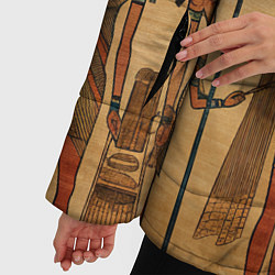 Куртка зимняя женская Имитация папируса: арт нейросети, цвет: 3D-светло-серый — фото 2