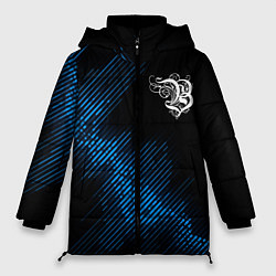 Куртка зимняя женская Burzum звуковая волна, цвет: 3D-черный