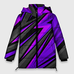 Куртка зимняя женская Спорт униформа - пурпурный, цвет: 3D-черный