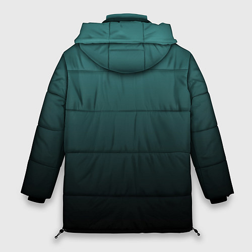 Женская зимняя куртка Градиент зелено-черный / 3D-Черный – фото 2