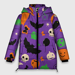 Куртка зимняя женская Halloween style, цвет: 3D-черный