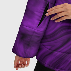 Куртка зимняя женская Фиолетовая абстракция размытие, цвет: 3D-черный — фото 2
