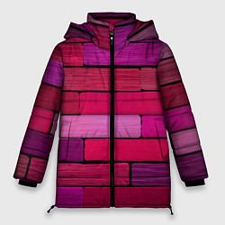 Куртка зимняя женская Малиновые кирпичики, цвет: 3D-светло-серый