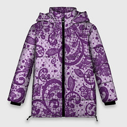 Куртка зимняя женская Фиолетовая фантазия, цвет: 3D-светло-серый