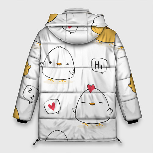 Женская зимняя куртка Привет цыпленок / 3D-Светло-серый – фото 2