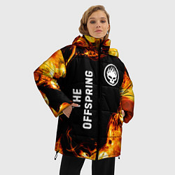 Куртка зимняя женская The Offspring и пылающий огонь, цвет: 3D-черный — фото 2