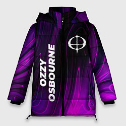 Куртка зимняя женская Ozzy Osbourne violet plasma, цвет: 3D-черный