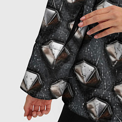 Куртка зимняя женская Металлическая шипованная конструкция, цвет: 3D-светло-серый — фото 2
