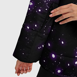 Куртка зимняя женская Неоновые звезды - neon, цвет: 3D-черный — фото 2