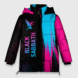 Куртка зимняя женская Black Sabbath - neon gradient: по-вертикали, цвет: 3D-черный