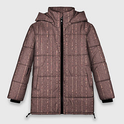 Женская зимняя куртка Мелкая мозаика бордо полосы