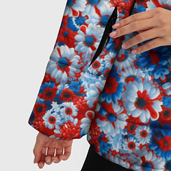 Куртка зимняя женская Цветы России, цвет: 3D-красный — фото 2