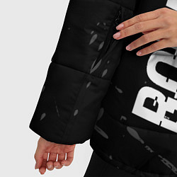Куртка зимняя женская Roblox glitch на темном фоне: надпись, символ, цвет: 3D-черный — фото 2