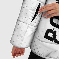 Куртка зимняя женская Portal glitch на светлом фоне: надпись, символ, цвет: 3D-черный — фото 2