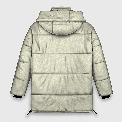 Женская зимняя куртка Текстура ажурный оливковый / 3D-Черный – фото 2