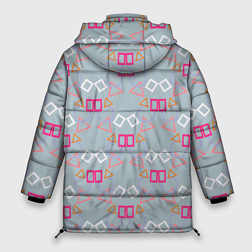Женская зимняя куртка Калейдоскоп фигур / 3D-Светло-серый – фото 2