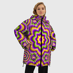 Куртка зимняя женская Красочная иллюзия расширения, цвет: 3D-черный — фото 2