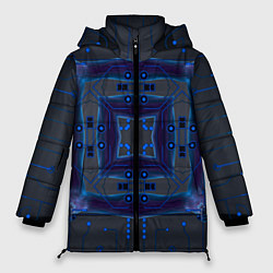 Куртка зимняя женская Кубические волны, цвет: 3D-черный